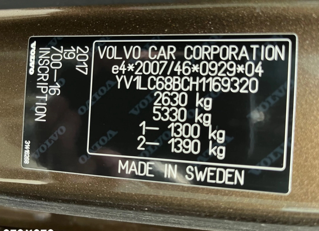 Volvo XC 90 cena 140000 przebieg: 133000, rok produkcji 2017 z Gdańsk małe 436